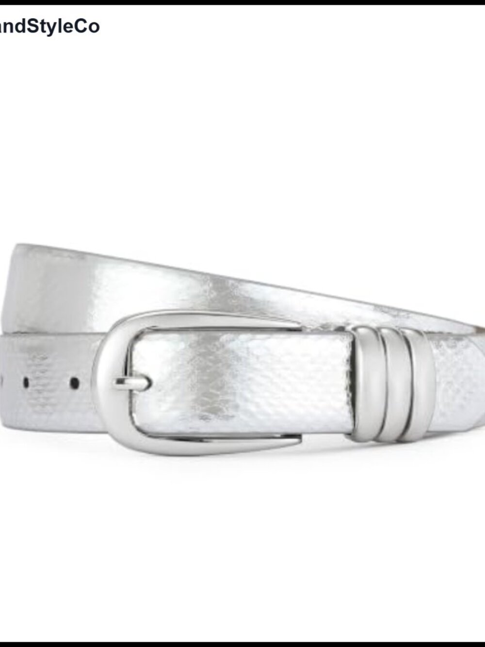 Metallic Snake Print Waist Belt with Silver-Tone Buckle for Dresses Jeans